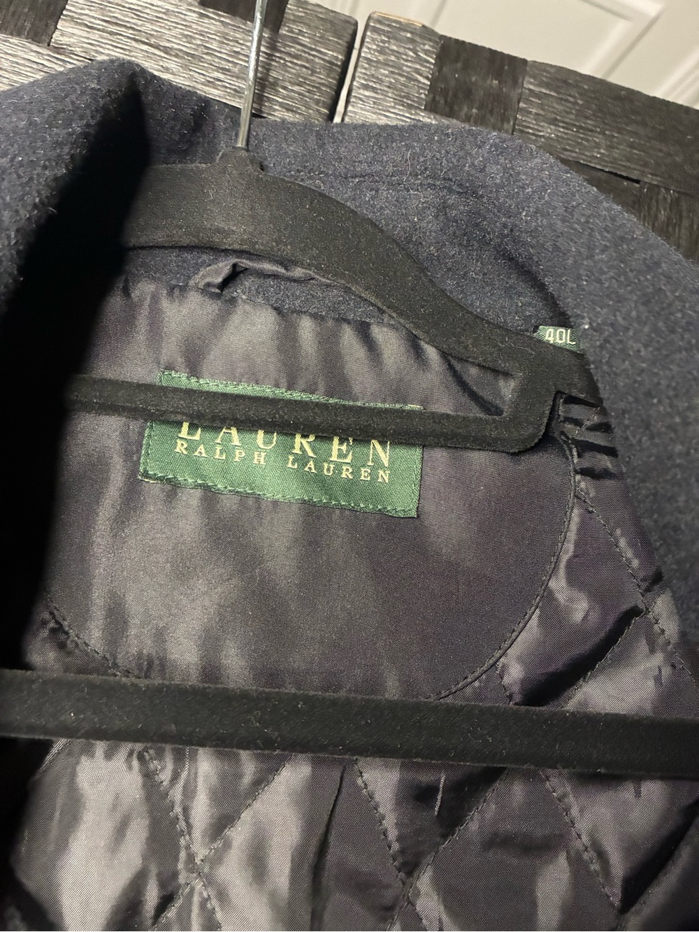 Lauren Ralph Lauren Black Double-Breasted Wool Peacoat - Picture 3 of 8